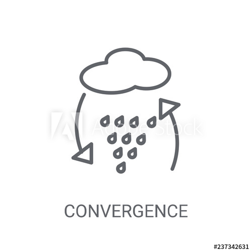 500x500 Convergence Icon Trendy Convergence Logo Concept On White