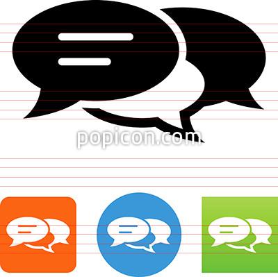 400x399 Conversation With Three Bubbles Icon