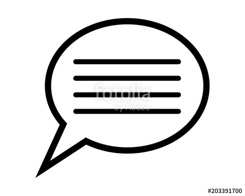 500x400 Conversation Bubble Icon Vector Pictogram Stock Image