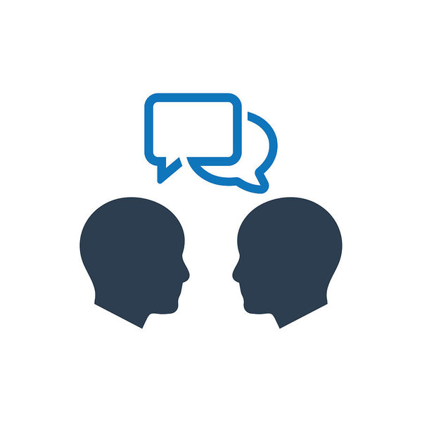 Conversation Icon Art Print 600x600 Conversation Icon Art Print
