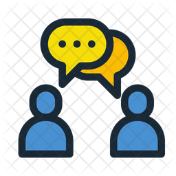 256x256 Conversation Icon Of Colored Outline Style