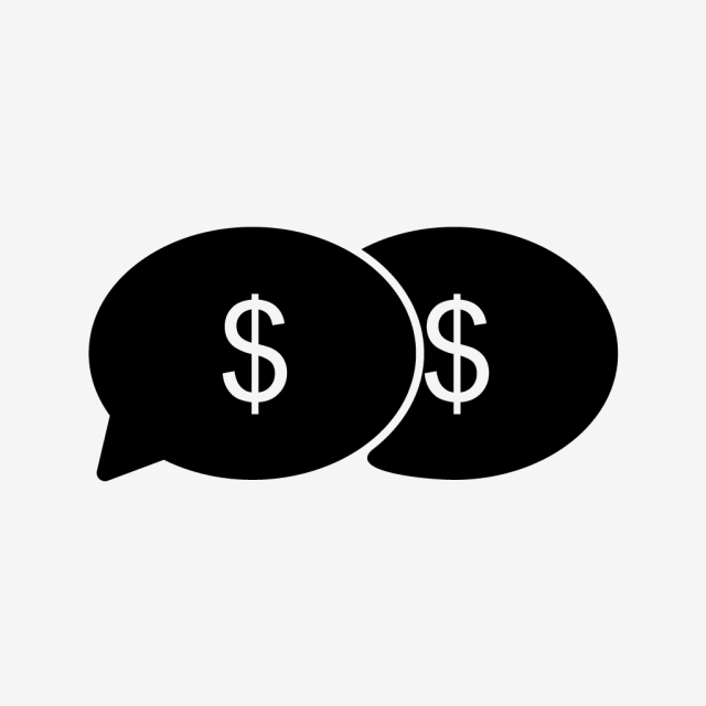 640x640 Vector Dollar Conversation Icon, Chat Bubble, Conversation, Dollar