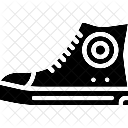 256x256 Converse Shoes Icon Of Glyph Style