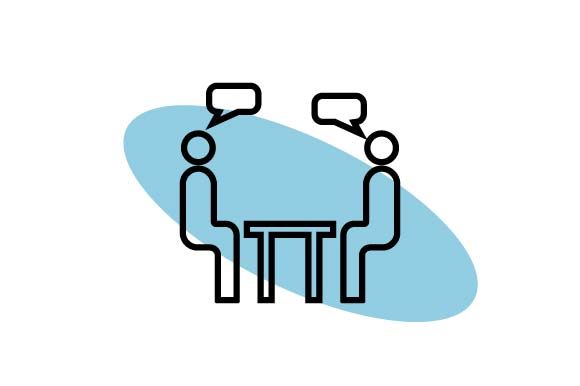 580x386 Discussion, Converse Icon In Line Style Graphic