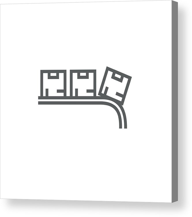 Conveyor Belt For Parcels Line Icon Acrylic Print 666x750 Conveyor Belt For Parcels Line Icon Acrylic Print