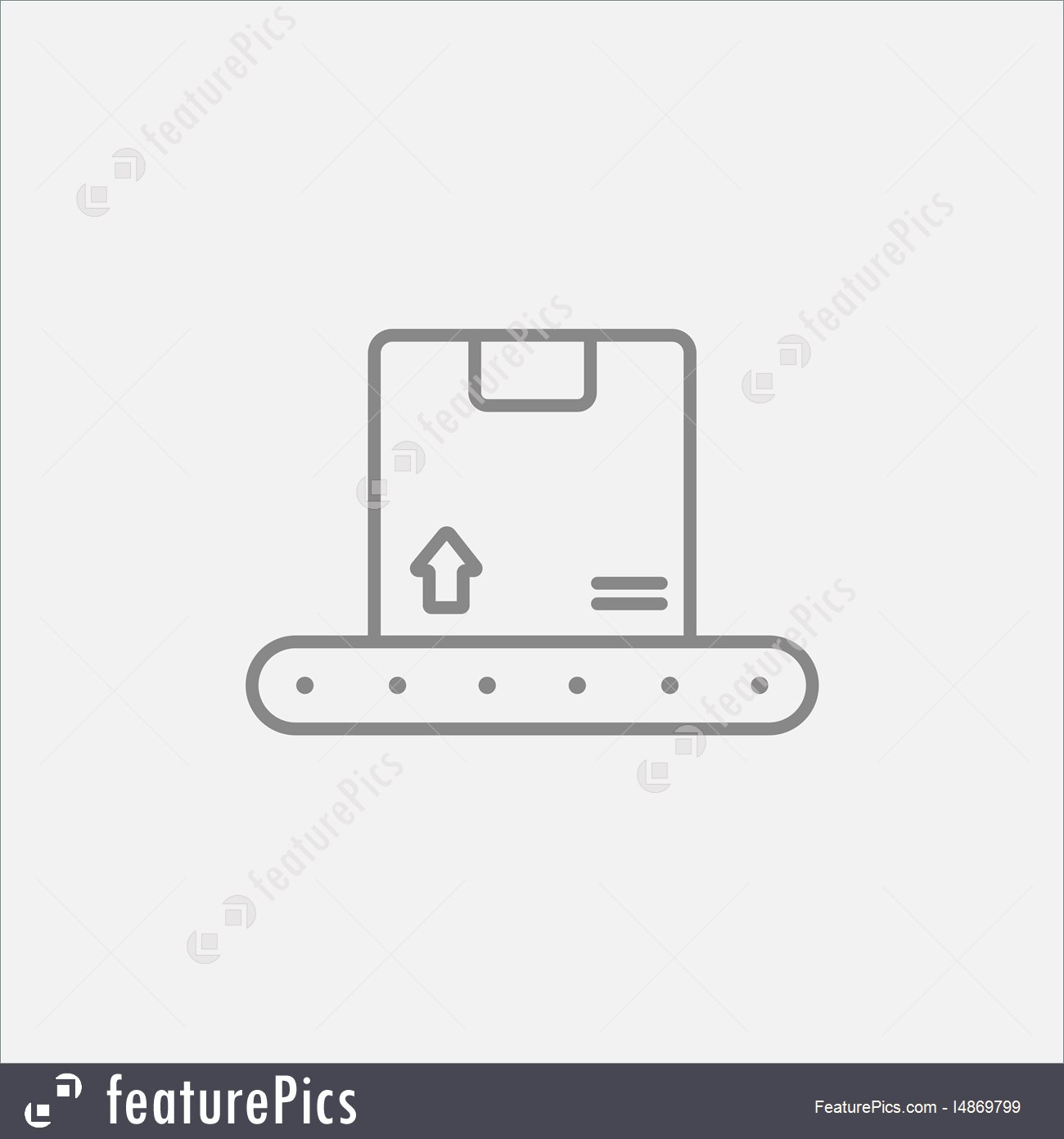 Conveyor Belt For Parcels Line Icon Stock Illustration 1300x1392 Conveyor Belt For Parcels Line Icon Stock Illustration