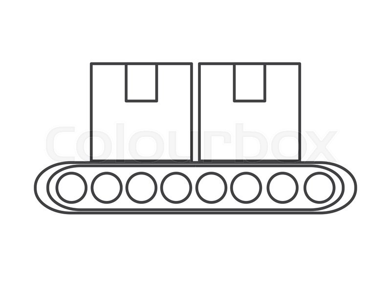 Conveyor Belt Factory Industry Icon Stock Vector Colourbox 800x587 Conveyor Belt Factory Industry Icon Stock Vector Colourbox