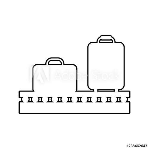 Luggage On A Conveyor Belt Icon Element Of Cyber Security 500x500 Luggage On A Conveyor Belt Icon Element Of Cyber Security