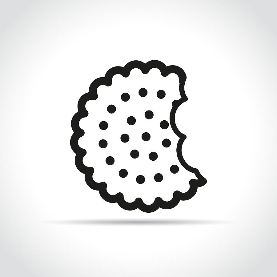 900x900 Cookie Icon On White Background