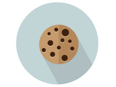 400x300 Cookie Icon Flat Vector Icon