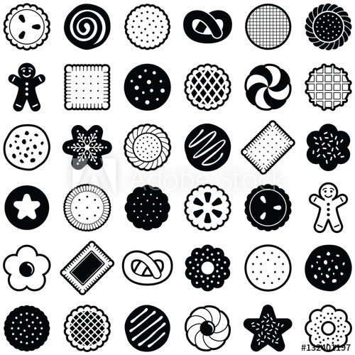 500x500 Cookie Icon Collection