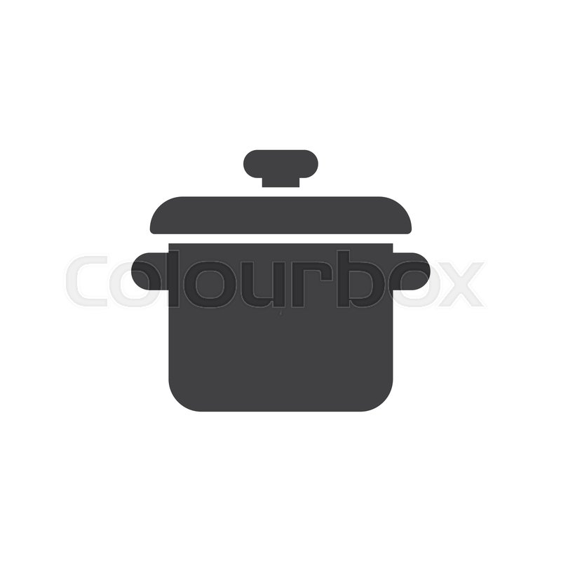 800x800 Cooking Pot Icon Vector, Filled Flat Stock Vector Colourbox