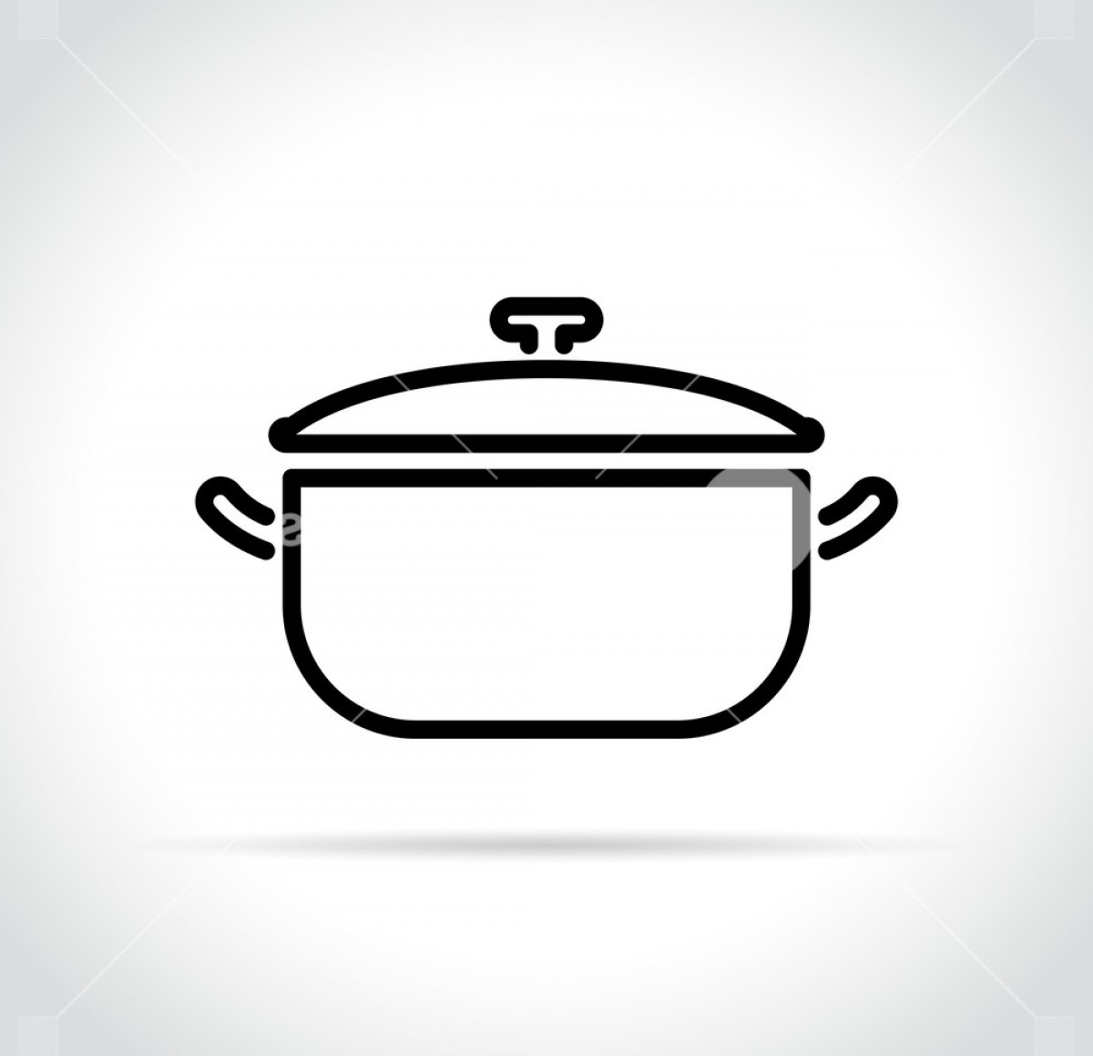 1200x1159 Illustration Of Cooking Pot Icon On White Background