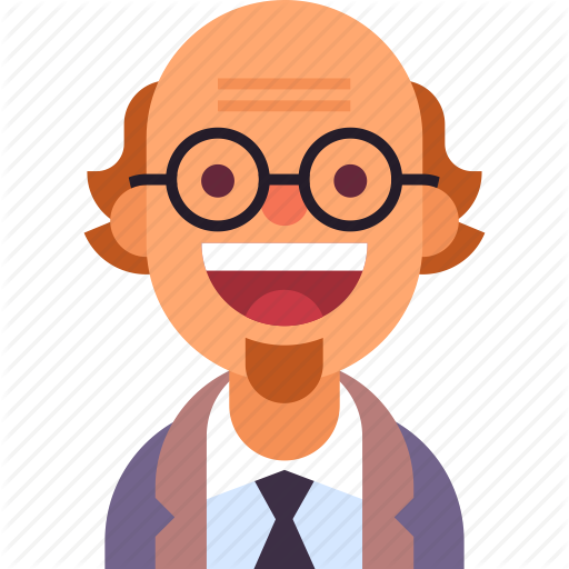 512x512 Avatar, Beard, Glasses, Man, Professor, Scientist, Tie Icon