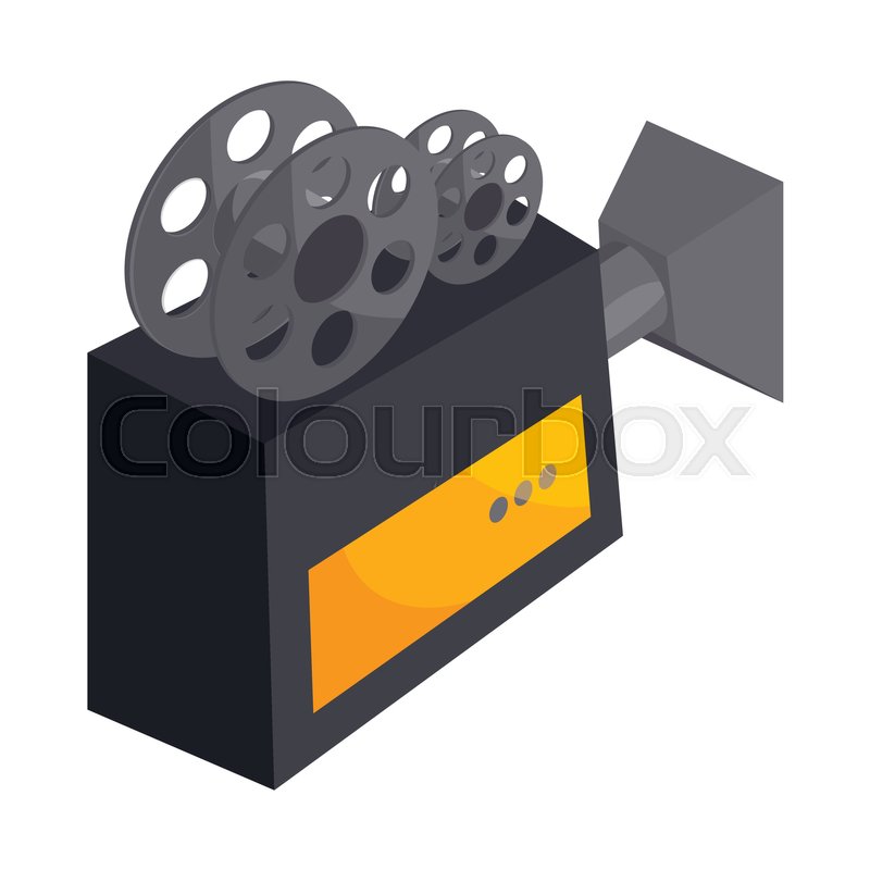 800x800 Old Movie Camera With Reel Icon In Stock Vector Colourbox