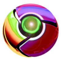 200x200 Neon Google Chrome Icon