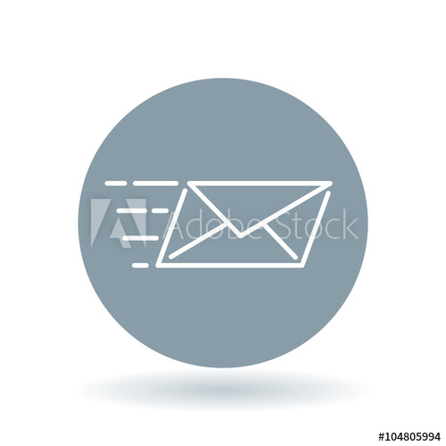 500x500 Speed Mail Icon Email Send Sign Mail Courier Symbol White Email