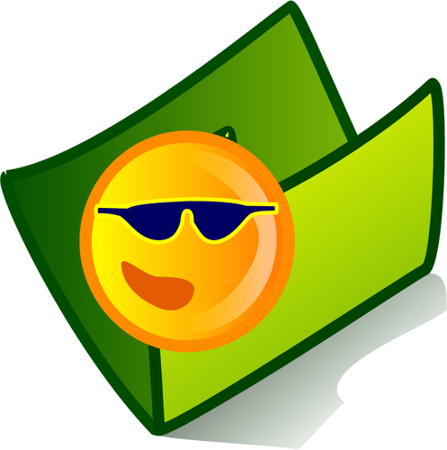 497x500 Vector Image Of Cool Folder Icon