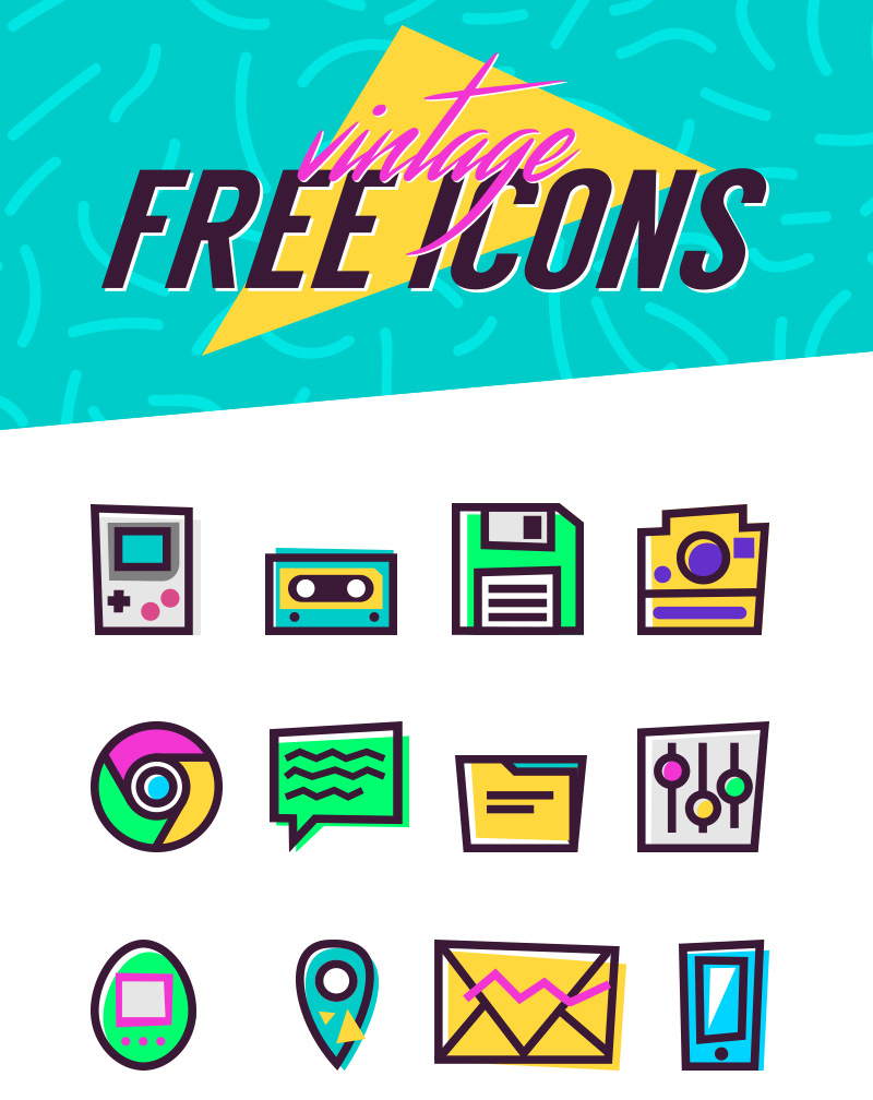 800x1008 Vintage Icons Set Psdblast