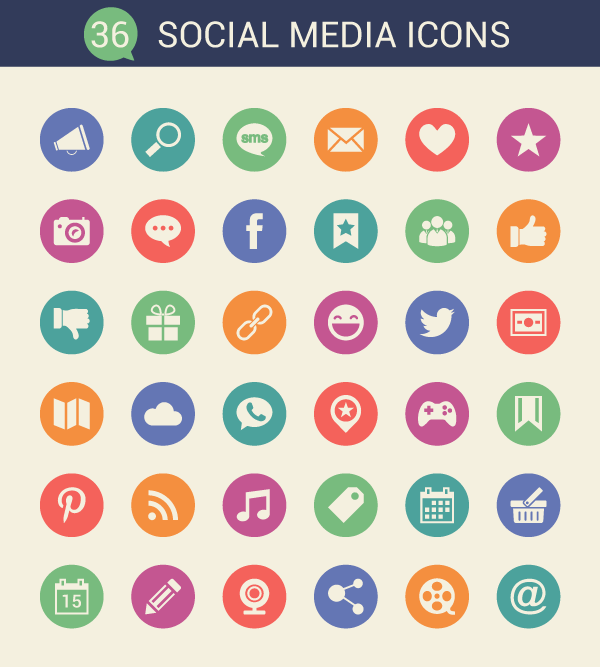 600x667 Cool Free Social Media Icons