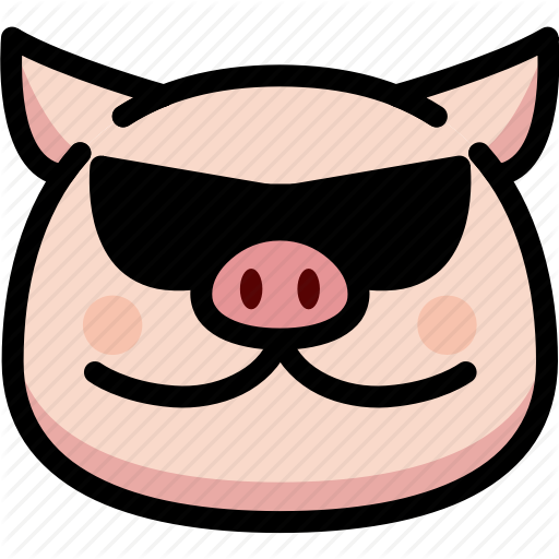 Cool, Emoji, Emotion, Expression, Face, Feeling, Pig Icon 512x512 Cool, Emoji, Emotion, Expression, Face, Feeling, Pig Icon