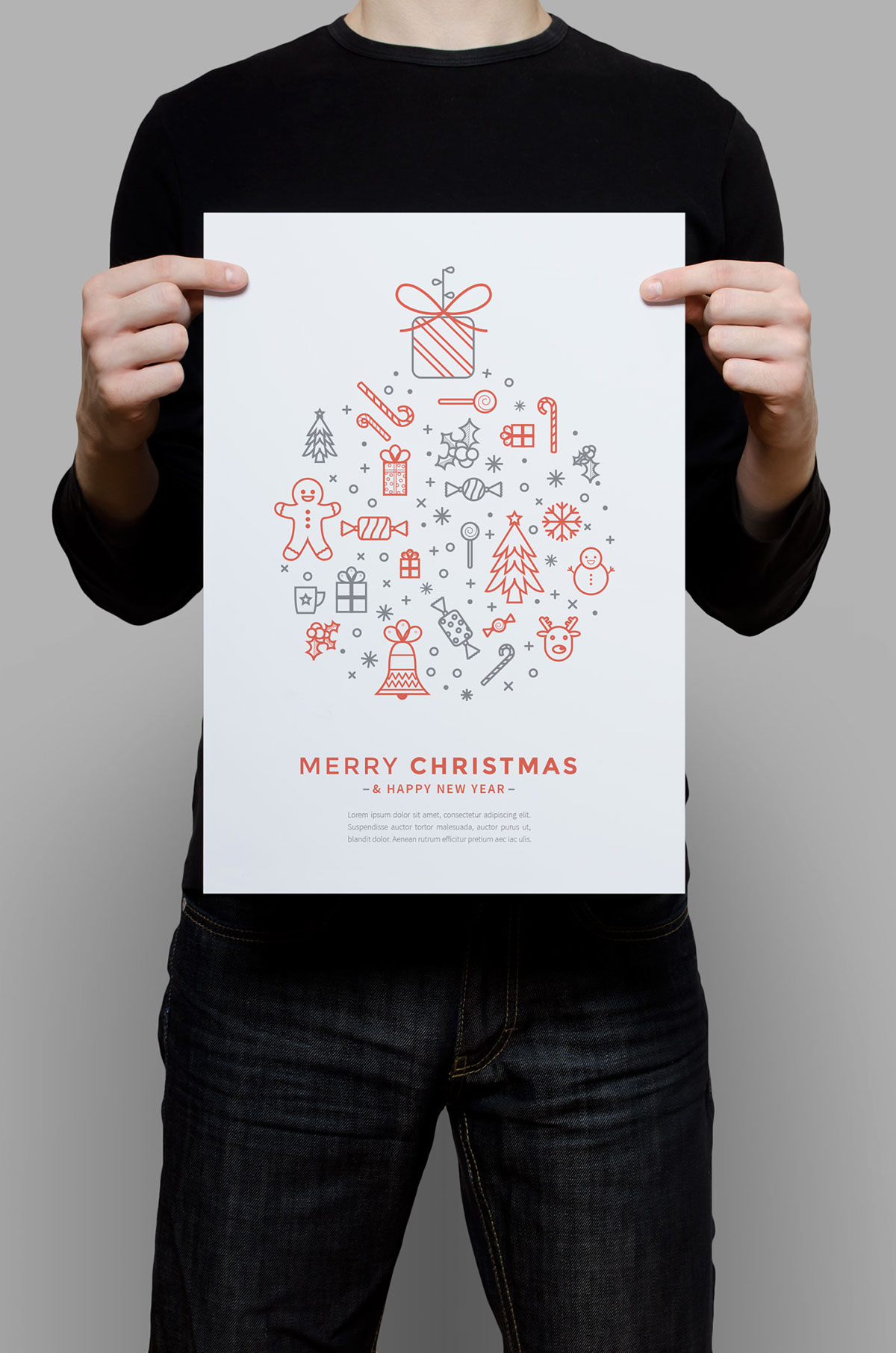 Cool Icon Christmas Flyer On Behance 1200x1812 Cool Icon Christmas Flyer On Behance