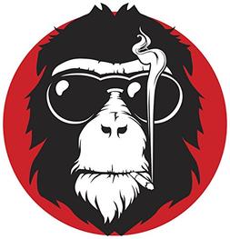 Cool Smoking Monkey Cartoon Icon Vinyl Decal Sticker 253x263 Cool Smoking Monkey Cartoon Icon Vinyl Decal Sticker