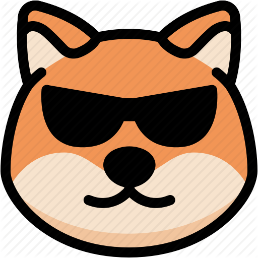 512x512 Cool, Dog, Emoji, Emotion, Expression, Face, Feeling Icon