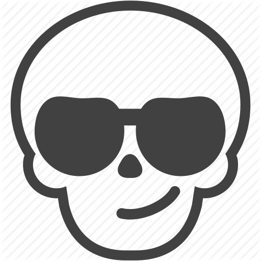512x512 Cool, Face, Skull, Smile, Smirk, Summer, Sunglasses Icon