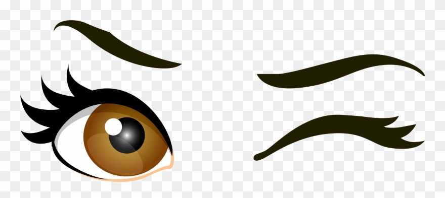 880x393 Brown Winking Eyes Png Clip Art