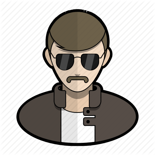 512x512 Avatar, Cop, Mustache, Police, Profile, Shades, User Icon