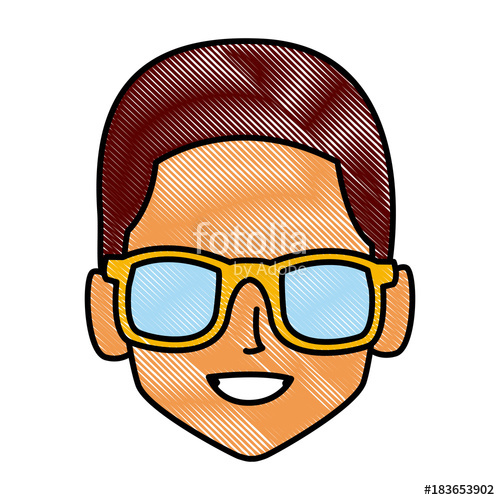 500x500 Man With Sunglasses Profile Icon Vector Illustration Graphic