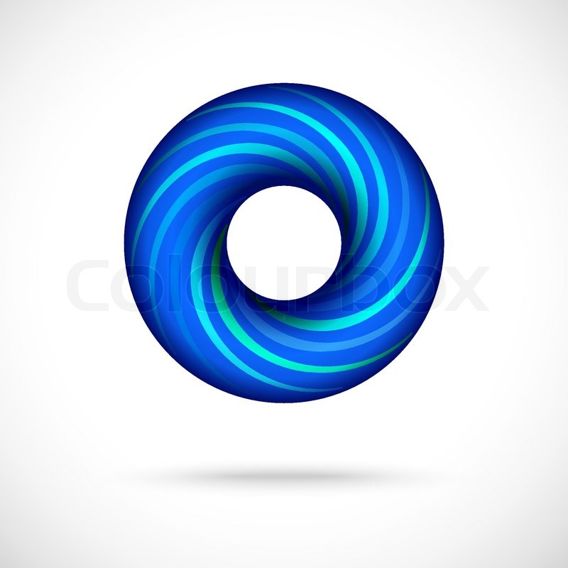 800x800 Cool Blue Swirl Icon Stock Vector Colourbox