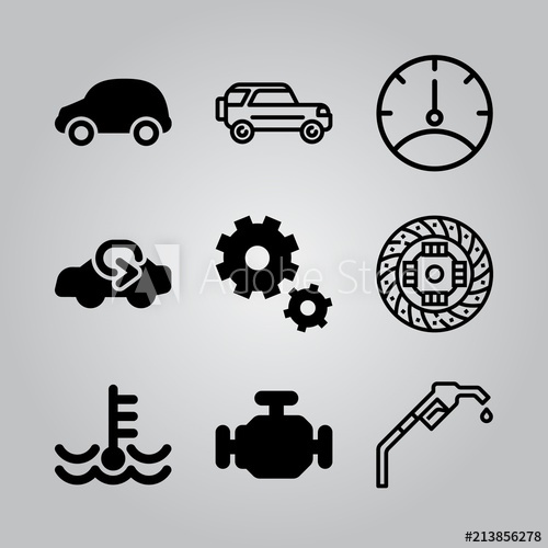 500x500 Simple Icon Set Of Electronics Related Car, Black Car