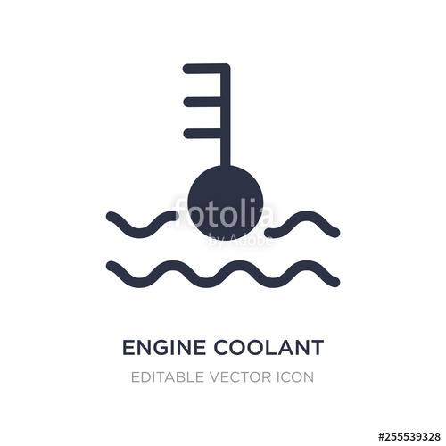 500x500 Engine Coolant Icon On White Background Simple Element
