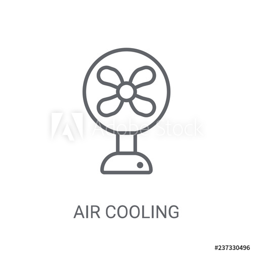 500x500 Air Cooling Icon Trendy Air Cooling Logo Concept On White