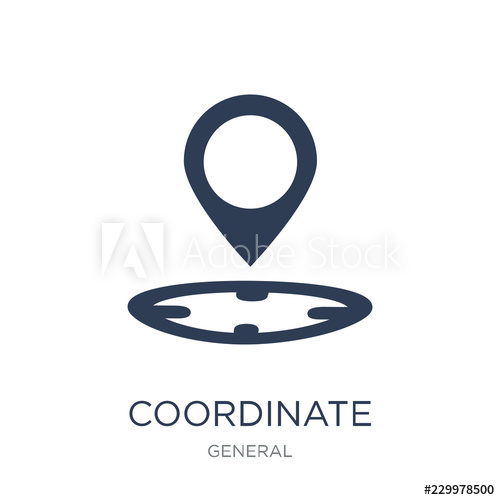 500x500 Coordinate Icon Trendy Flat Vector Coordinate Icon On White