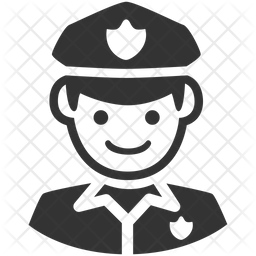 256x256 Cop Icon Of Glyph Style