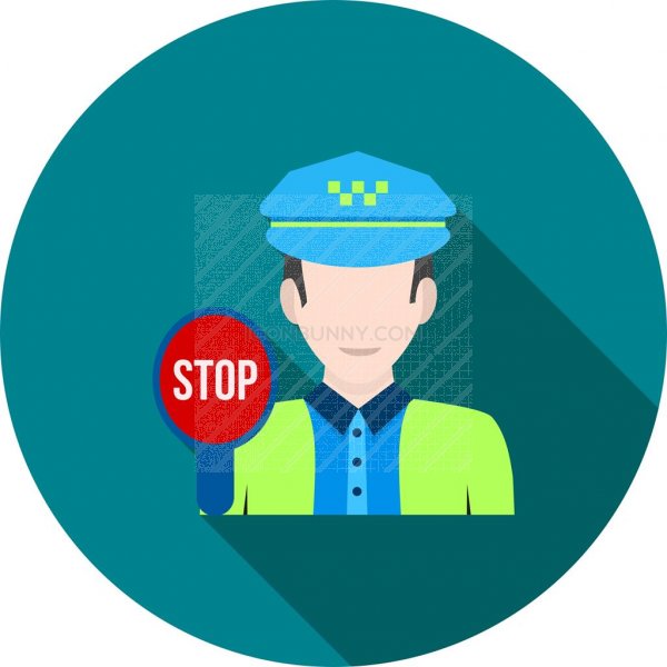 600x600 Traffic Police Flat Shadowed Icon