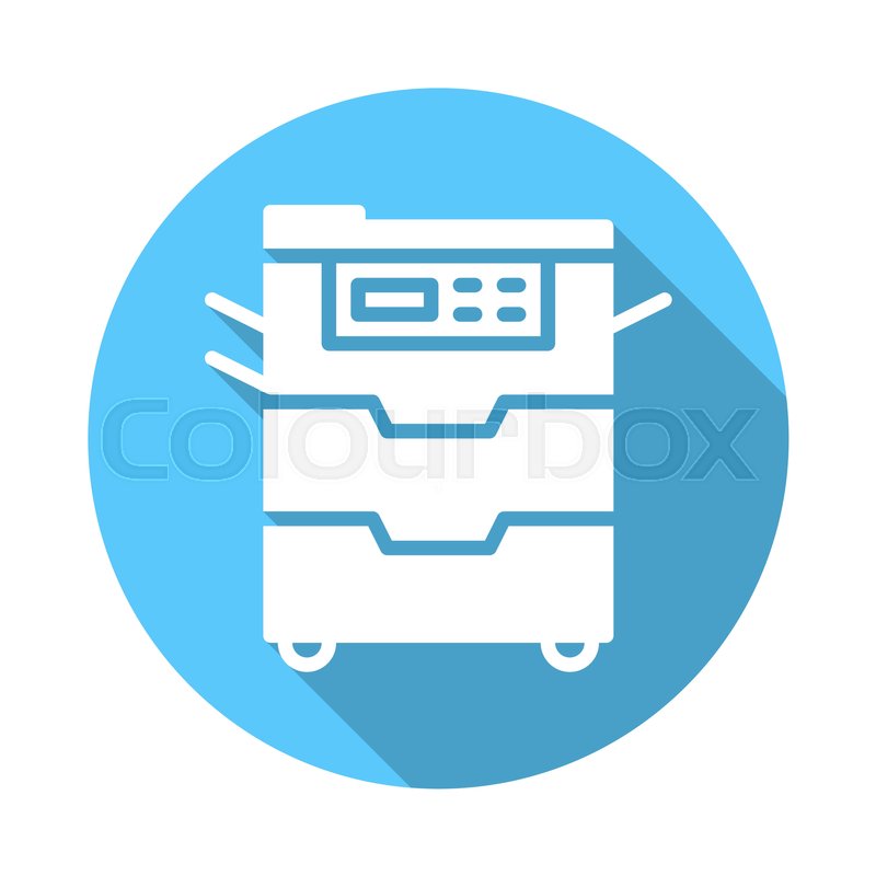 800x800 Copy Machine Flat Icon Round Colorful Stock Vector Colourbox