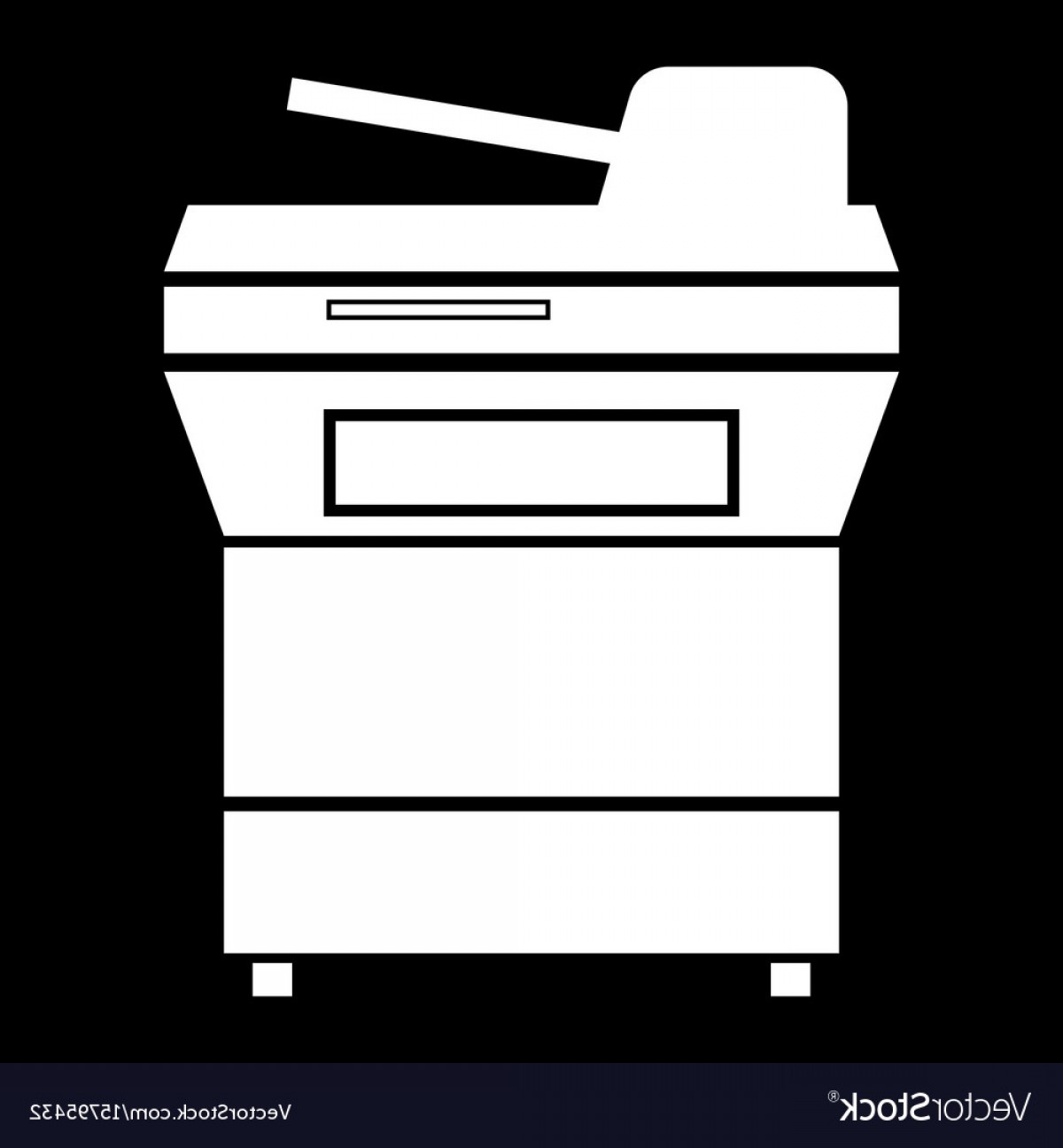 1200x1296 Multifunction Printer Or Automatic Copier Icon Vector Soidergi