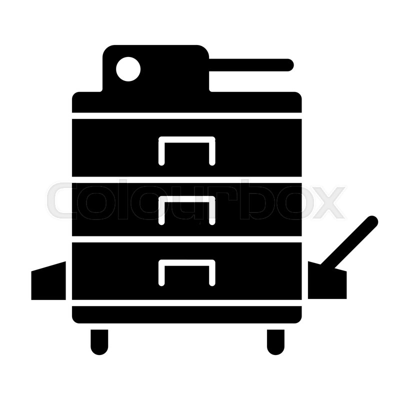 800x800 Xerox Solid Icon Copier Vector Stock Vector Colourbox