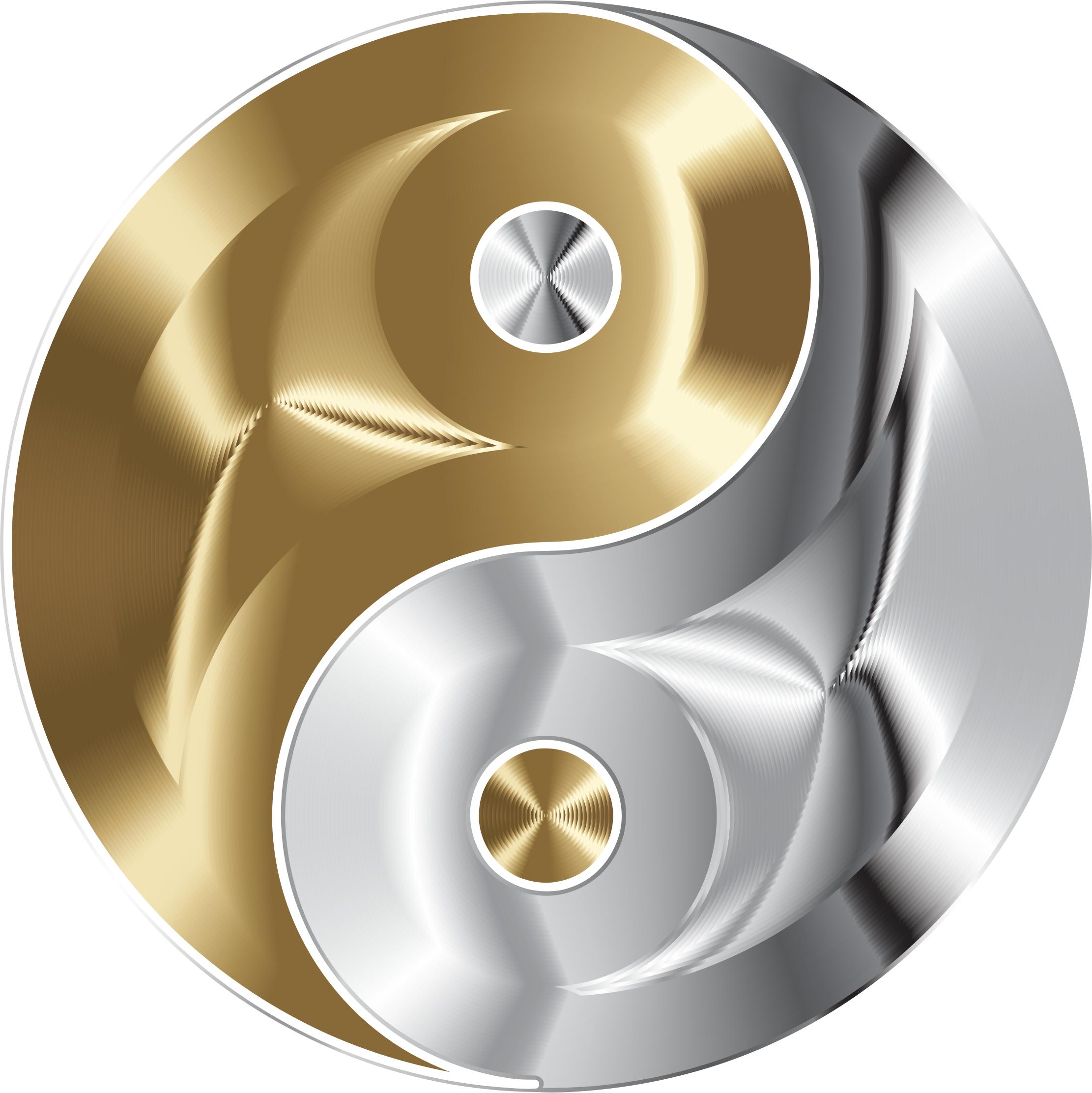 2222x2224 Copper And Chrome Yin Yang Icons Png