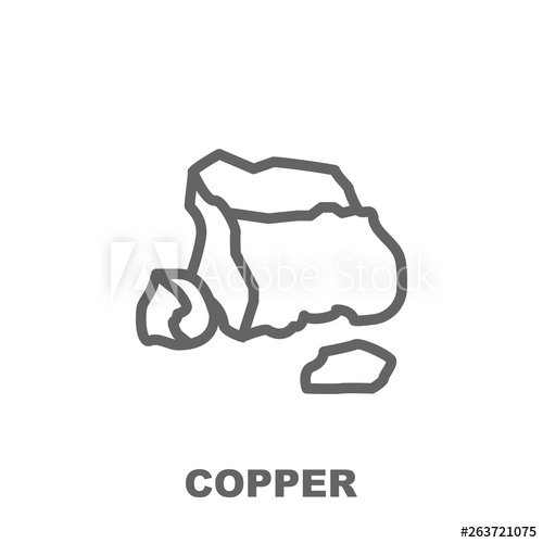 500x500 Copper Icon Element Of Row Matterial Icon Thin Line Icon