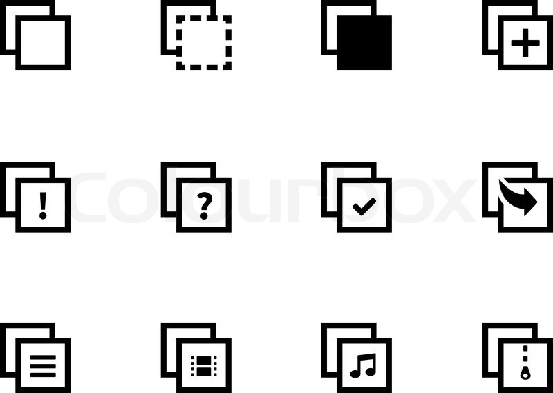 800x569 Copy Paste Icons For Apps, Stock Vector Colourbox