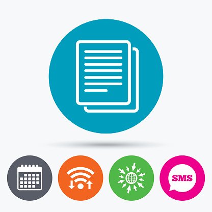 416x416 Copy Sign Duplicate Document Premium Clipart