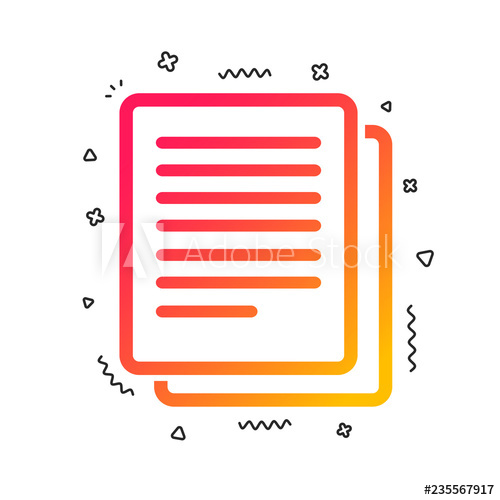 500x500 Copy Sign Icon Duplicate Document Symbol Colorful Geometric