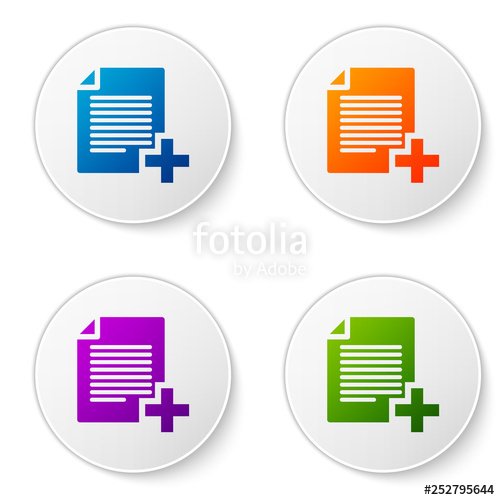 500x500 Color Add New Icon Isolated On White Background Copy