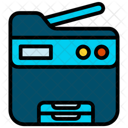 256x256 Copy Machine Icon Of Colored Outline Style