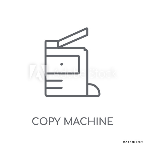 500x500 Copy Machine Linear Icon Modern Outline Copy Machine Logo Concept